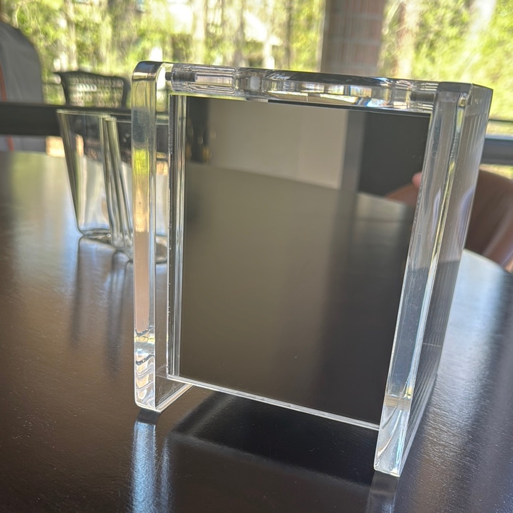 Lucite Mirror Cube Tissue Holder - Picture 6 of 9